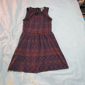 Mimi chica blue/orange aztec print dress